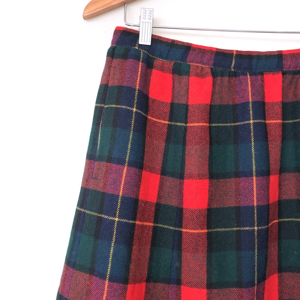 Vintage Plus Size Pendleton Wool Tartan Skirt - image 4